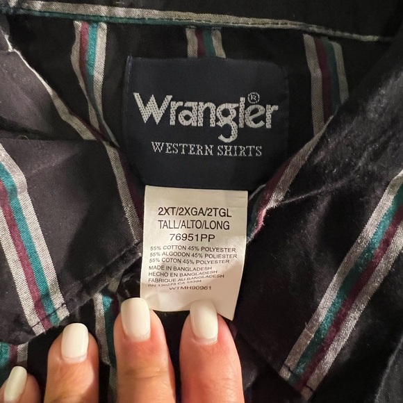 Wrangler Striped Casual Shirt 2XT - Picture 6 of 6